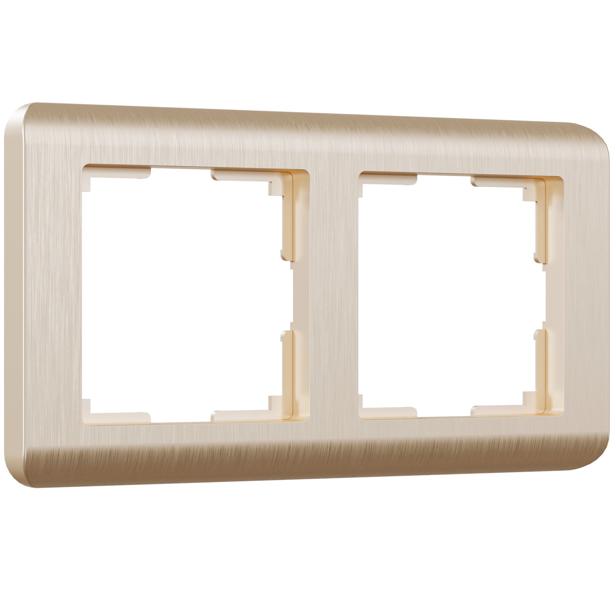 Рамка на 2 поста Шампань (рифленый) поликарбонат Werkel Stream W0022111