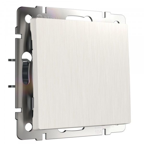 Выключатель проходной 1-клавишный IP20 Перламутровый рифленый.Werkel. W11120