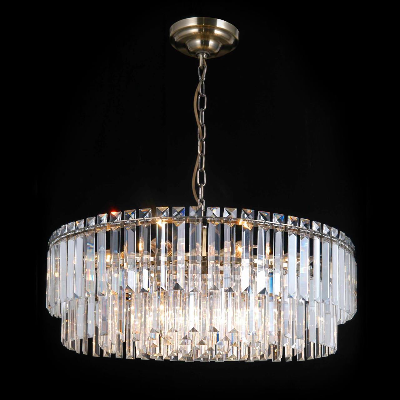 CL303223.CitiLux.Фонда. Люстра. 12*E14,60W,220V. Бронза, прозрачный