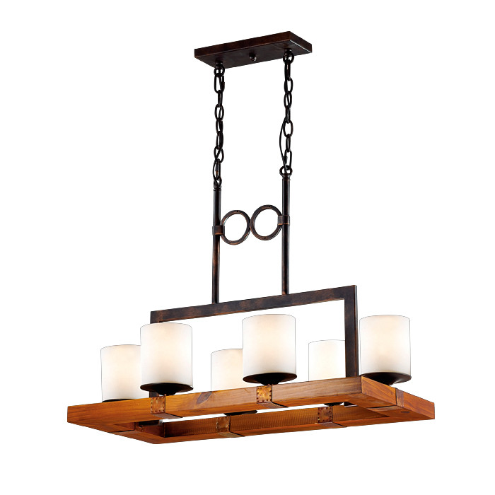 2767/6. Odeon Light. Люстра  6*E27  60W 220V. Черный, орех