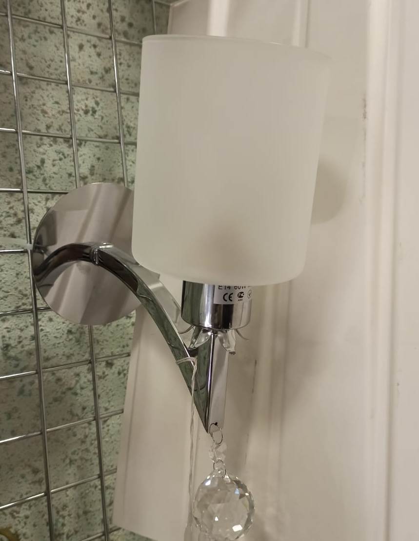 Бра, настенный светильник. Хром 1*E14 60W 220V. Wunderlicht Bimmel  W7001-1W