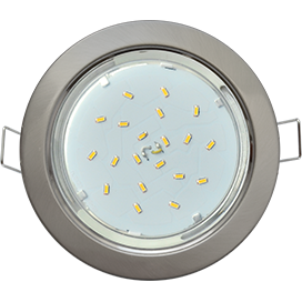 Встраиваемый светильник круг 1*GX53 220V,. Матовый хром. Ecola FS53H4ECB