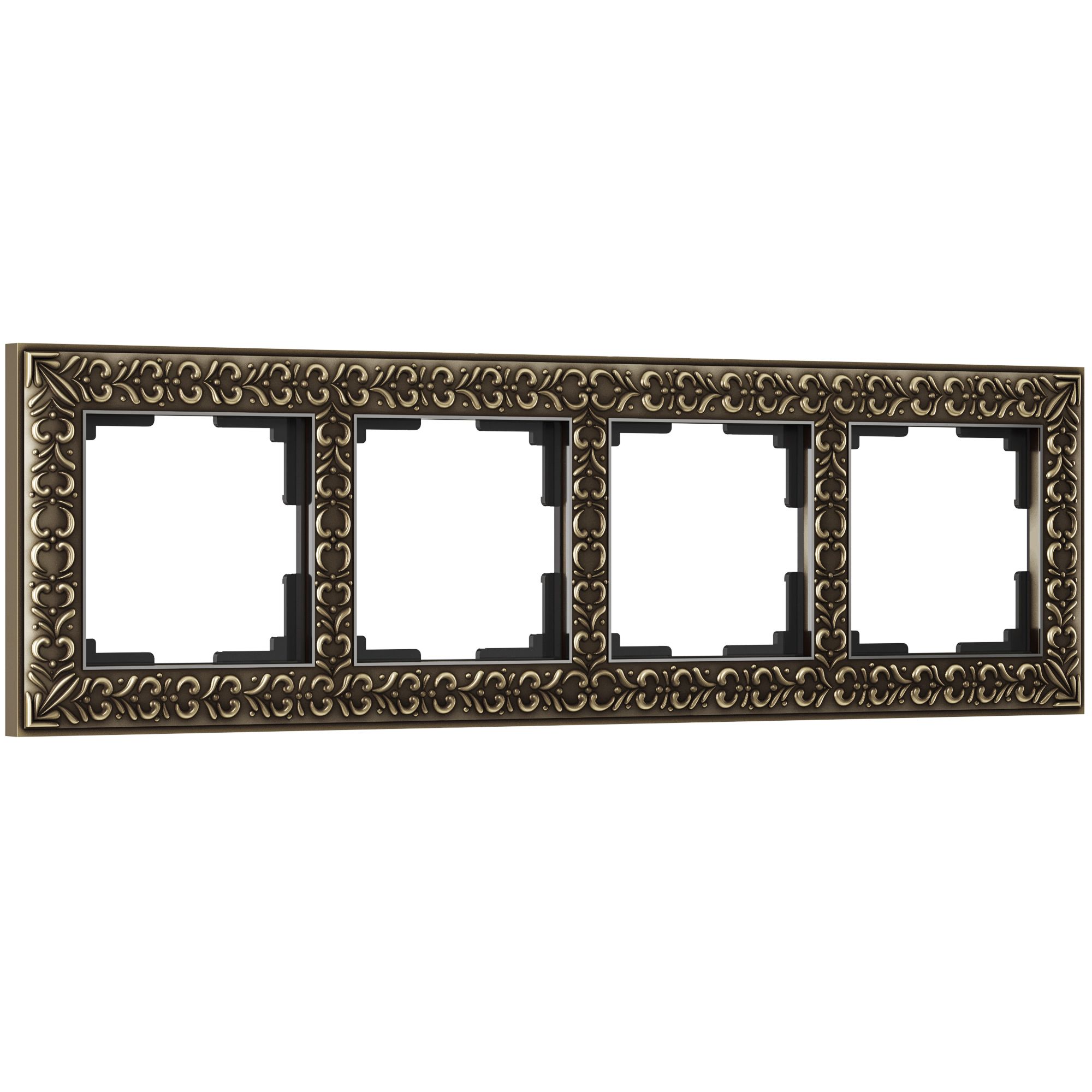 Рамка на 4 поста Бронза Металл Werkel Antik  W0041512