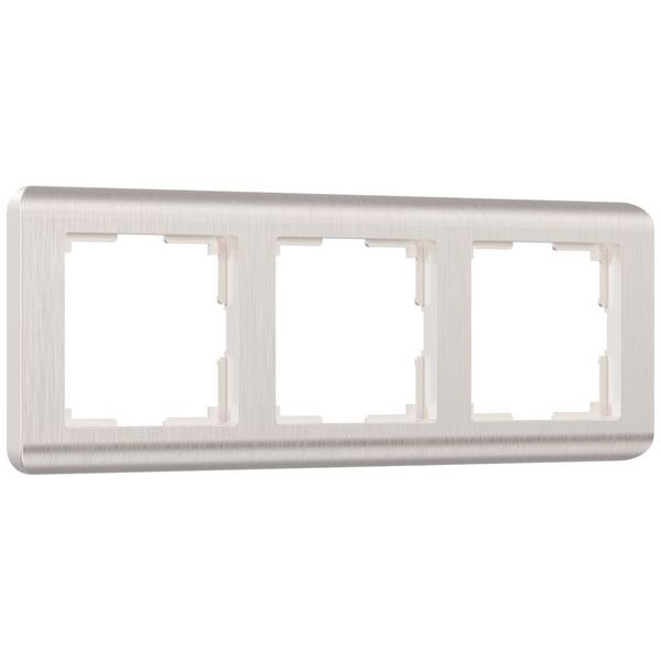 Рамка на 3-поста Перламутровый (рифленый) поликарбонат рифленый. Werkel Stream W0032113