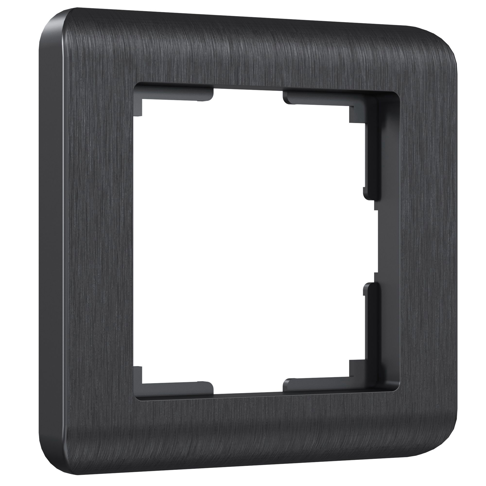 Рамка на 1-пост Графит (рифленый) поликарбонат Werkel Stream W0012104