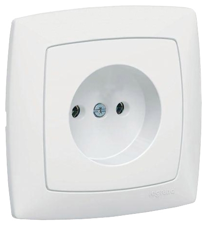 774016  . Legrand. Suno (белый). Розетка 2К без зазамления, 10W, встраиваемый монтаж, IP20