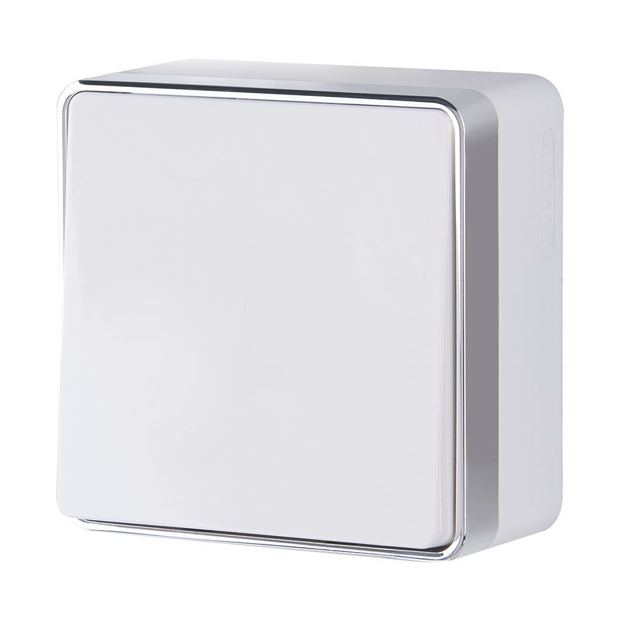 Выключатель накладной 1-клавишный Белый, хром IP20 Werkel Gallant W5010001