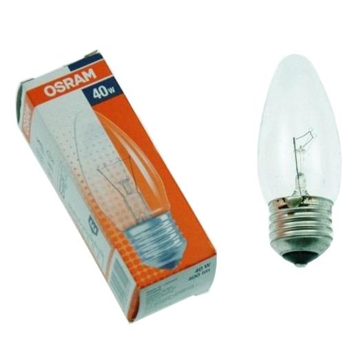 Лампа накаливания "Свеча" . E27, 40W, 230V, Osram CLAS B CLAS B CL 40W E27