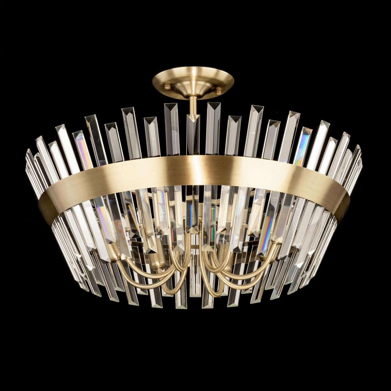 CL307183. CitiLux. Люстра потолочная. 8*E14,60W,220V. Бронза, прозрачный