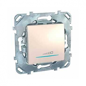 MGU5.558.25Z. Schneider Electric Unica (Слоновая кость). Диммер нажимной универсальный 40W - 500W , 