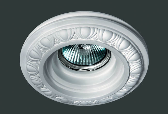 SV 7016. SvDecor. Гипсовый встраиваемый светильник MR16. GU5.3/GU10 . Белый