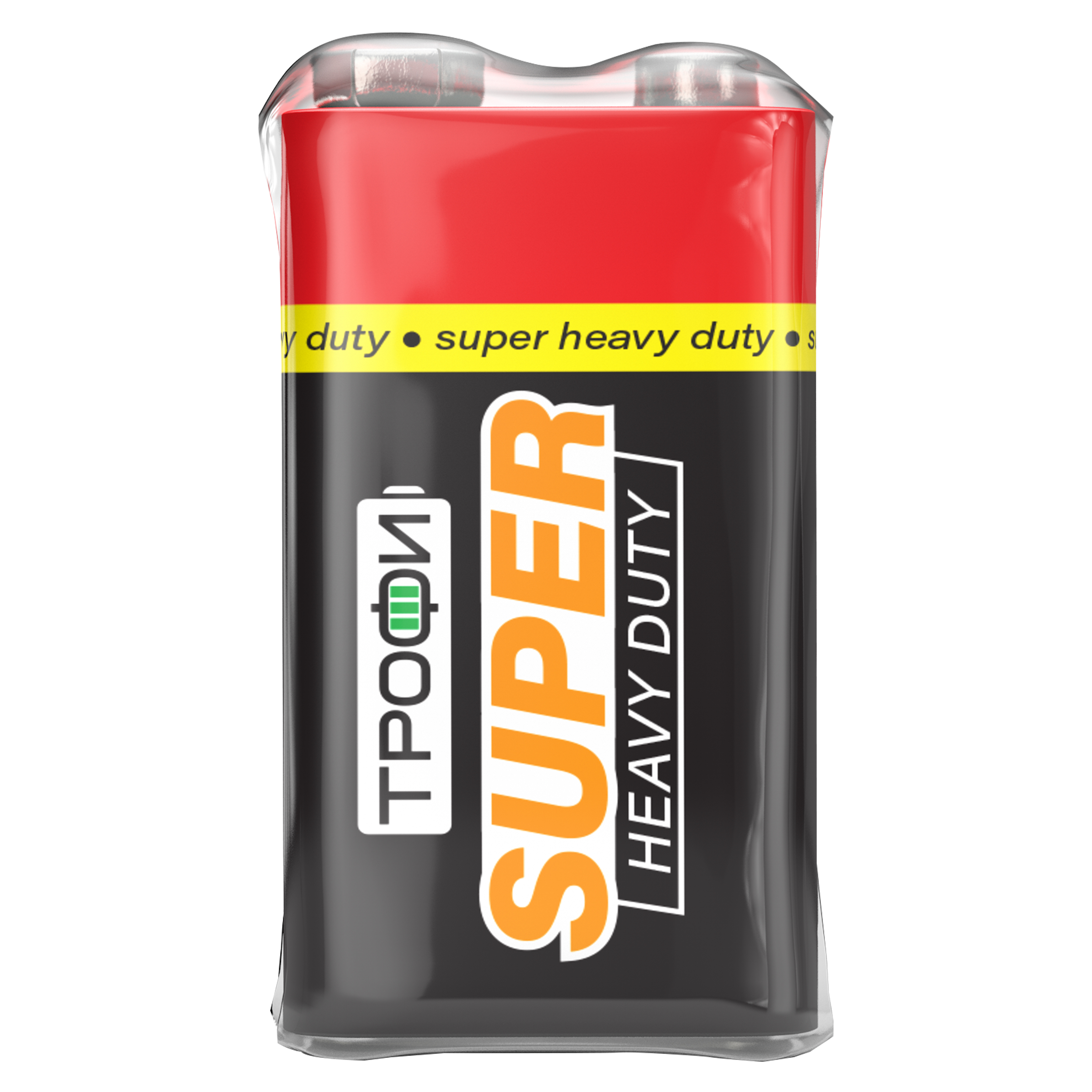 6F22Троф Super. Трофи. Солевые (углеродно-цинковые) элементы питания (1 штука)., 9V