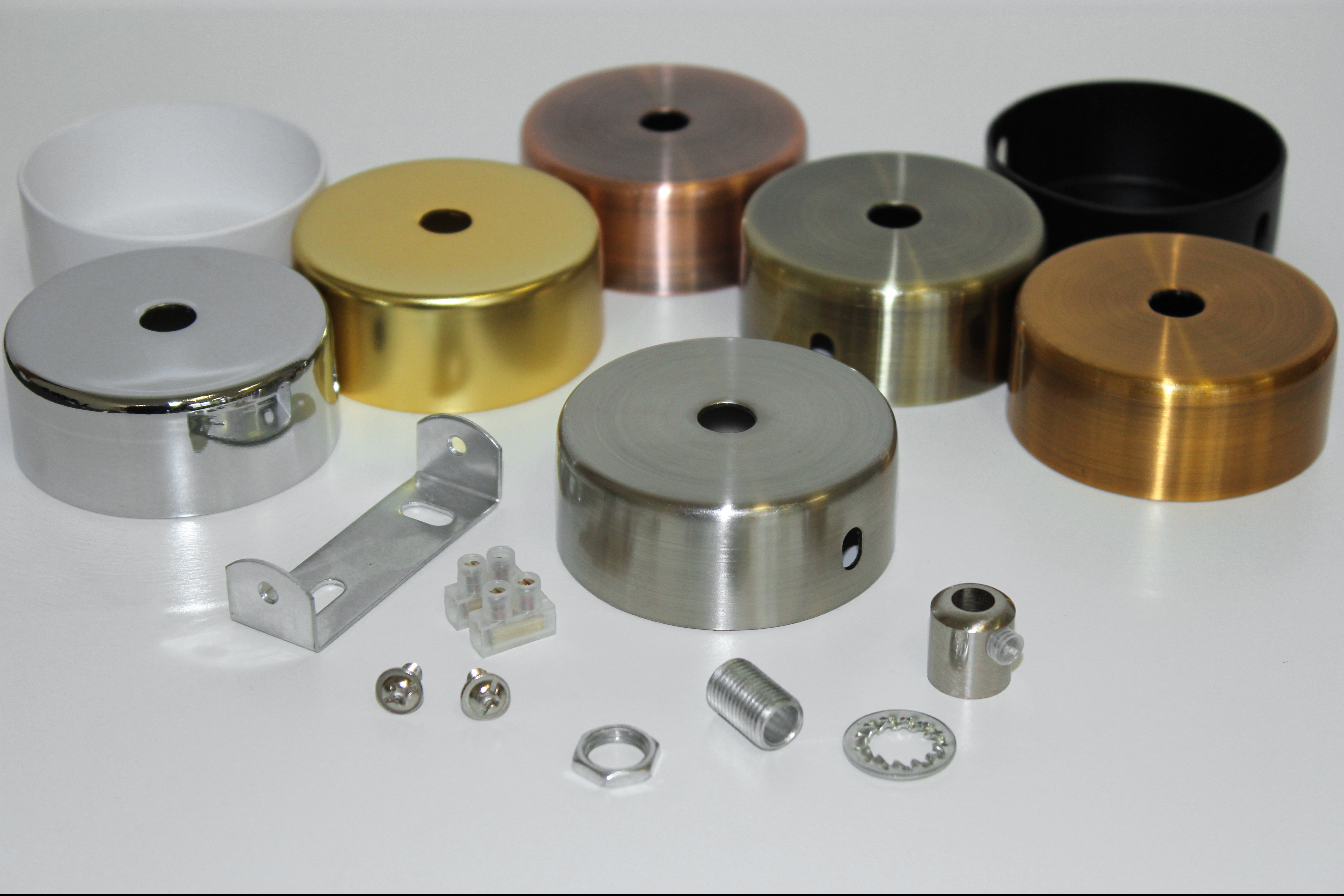 BASE.60.03.BL.33 Идеи.Универсальное потолочное крепление с зажимом для провода,D60mm,металл.Черный