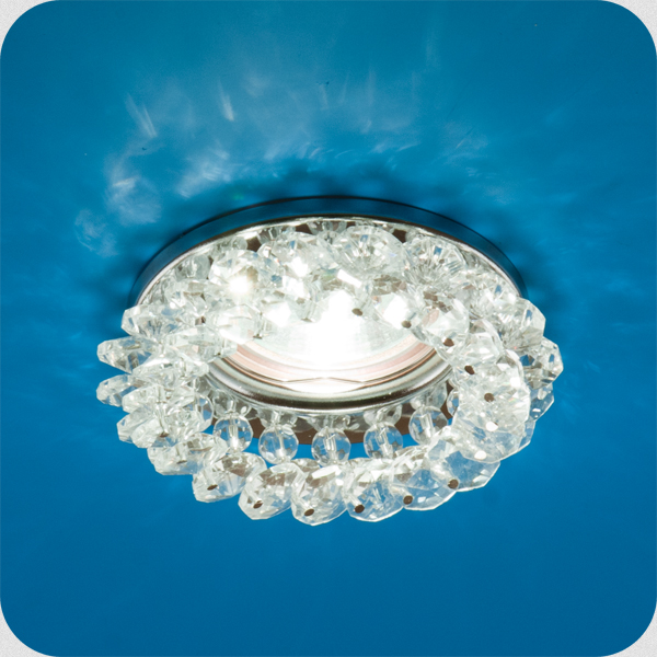 Venecia 51 05 70. Italmac. Встраиваемый светильник MR16., 1*GU5.3 , 50W, 12/220V. Хром/прозрачное ст