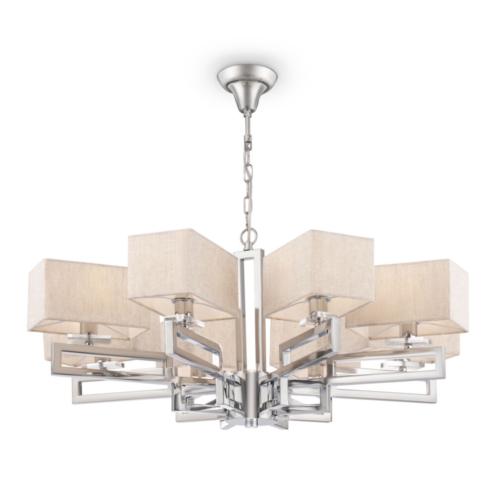 MOD906-08-N. Maytoni. Люстра  8*E14  40W 220V. Хром, Бежевый