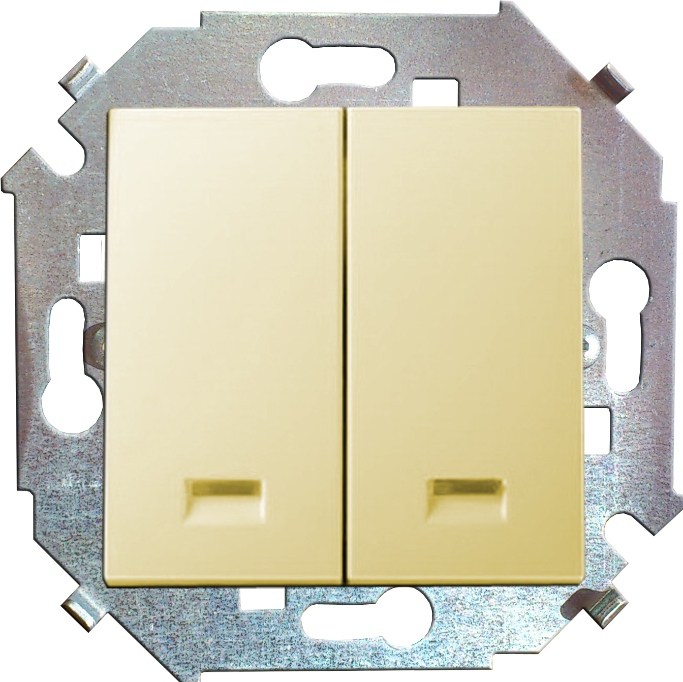 Simon Simon15 Слоновая кость Выключатель 2-клавишный с подсветкой IP20 250V Слоновая кость 10A 15913