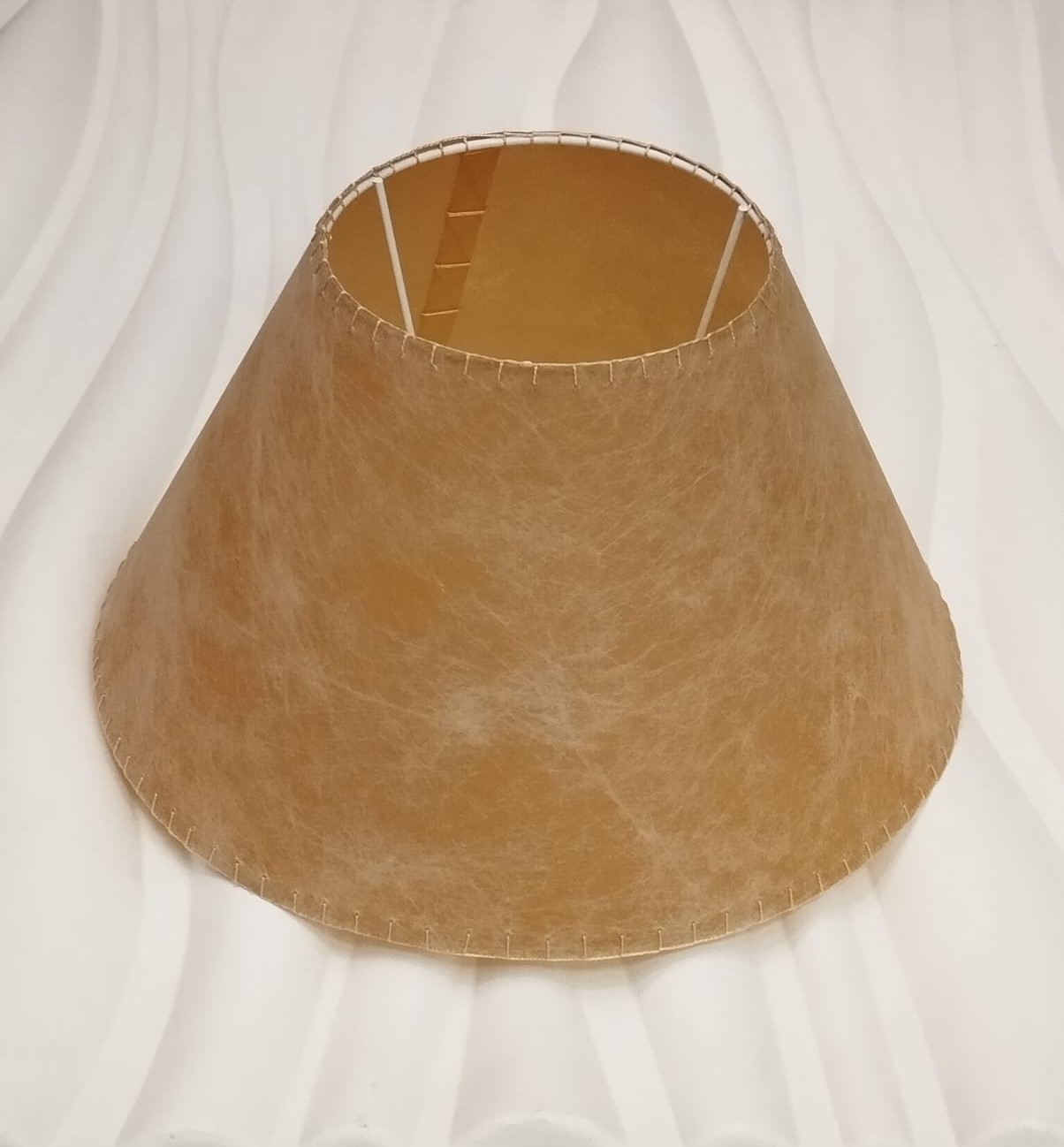 300-160.Mantra.Абажур тканевый  на патрон E27, Тканьна пластике.. Бежевый