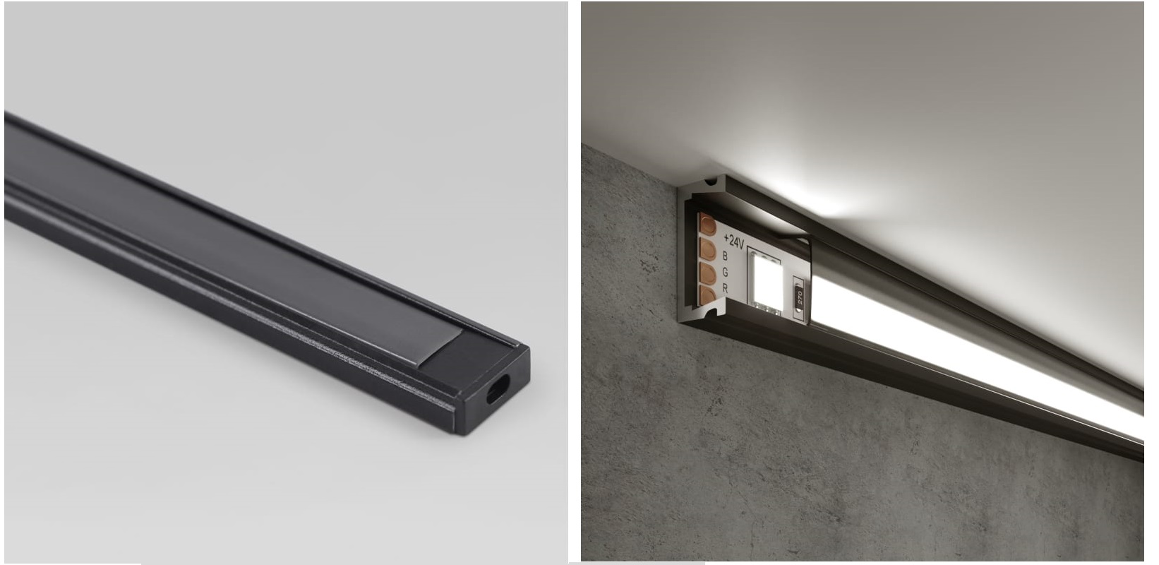 LL-2-ALP006 (a053618).Elektrostandard.Профиль алюминиевый с рассеивателем для LED ленты, накладной.Ч