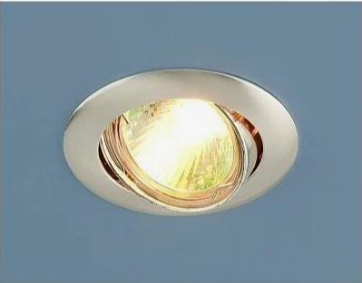 104S MR16 SS.(a031467).Elektrostandard. Встраиваемый светильник поворотный. Сатин серебро,круглый.1*
