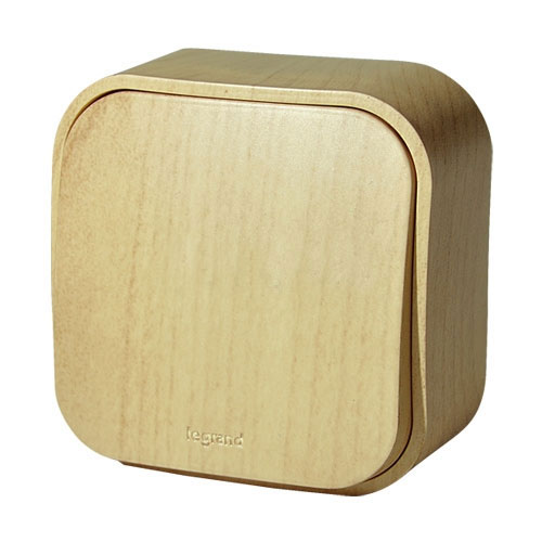 Выключатель накладной 1-клавишный Светлое дерево IP20 Legrand Quteo 782260