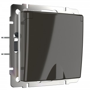 Розетка с заземлением IP44 16A  Серо-коричневый.  Серо-коричневый. Werkel W1171207