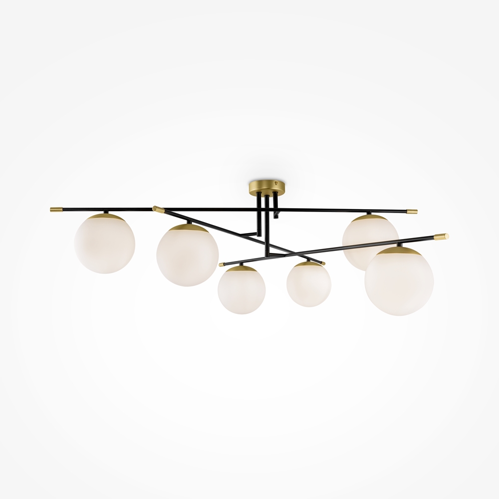 MOD048CL-02G.Maytoni. Люстра потолочная. 2*E14,40W,220V. Черный, золото