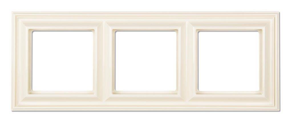 EPD483WW. Jung. Eco Profi Deco (Белый глянцевый). Рамка на 3-поста