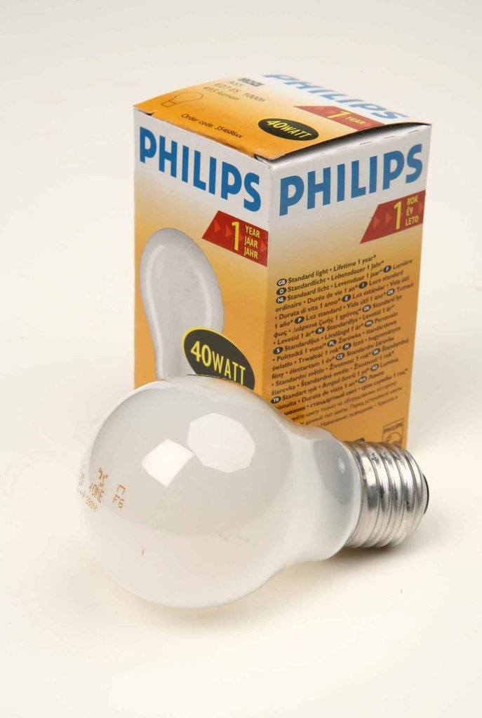 Лампа накаливания "ЛОН" . E27, 40, 230, Philips A55 A55 40W E27 FR 230V