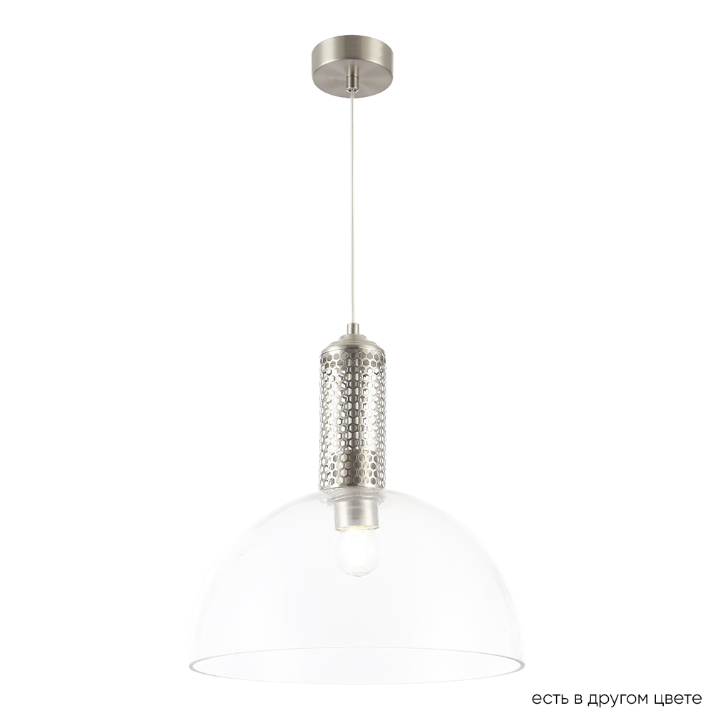 ANGELINA SP1 NICKEL. Crystal Lux. ANGELINA. Светильник подвесной.  1*E27  40W 220V. Никель