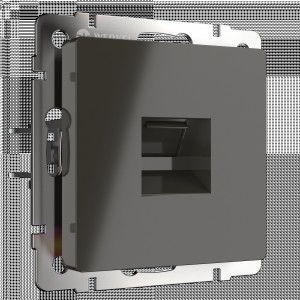 Розетка Ethernet RJ-45 1-модуль Серо-коричневый. Серо-коричневый. Werkel W1181007