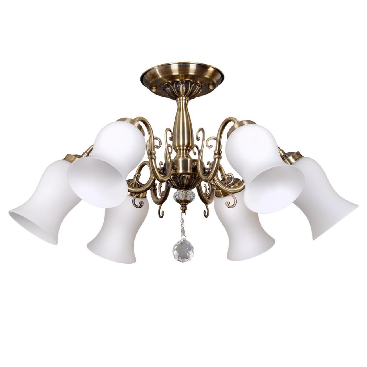 OML-46007-06 Omnilux Люстра потолочная  6*E14  60WW 220VV. Бронза, белый