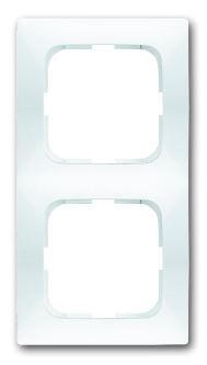 Рамка на 2-поста Альпийский белый пластик глянец. ABB Spring BJE1722-214/1725-0-1544