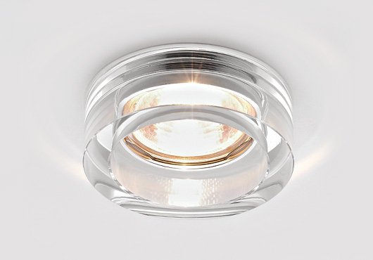 D9160 CL/CH.Ambrella.Встраиваемый светильник MR16. хром, прозрачное стекло, 1*Gu5.3, 50W, 12/220V