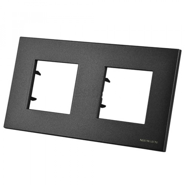 Рамка на 2-поста, 4 модуля Антрацит пластик ABB Niessen Zenit N2272 AN