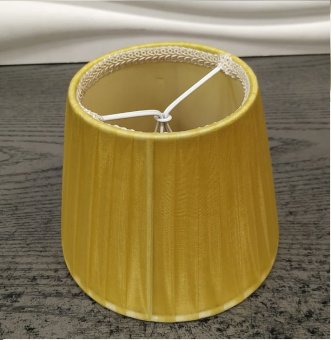 1851-yellow.Комплектующие.Абажур тканевый для люстры пружина (на колбу лампы), Органза на пластике. 