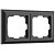 Рамка на 2-поста Черный матовый Поликарбонат матовый. Werkel Fiore W0022208