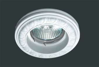 SV 7009. SvDecor. Гипсовый встраиваемый светильник MR16. GU5.3/GU10 . Белый
