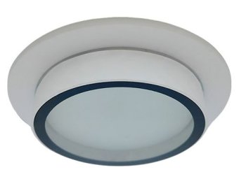 Влагозащищенный встраиваемый светильник IP65. GX53, 230V, Белый матовый с черной окантовкой. Ecola S