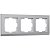 Рамка на 3-поста серебряный поликарбонат Werkel Stark W0031806