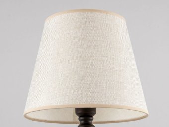Абажур тканевый для настольной лампы, на патрон E27. Ткань на пластике. Бежевая "рогожка". CitiLux 4