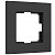 Рамка на 1-пост Черный матовый поликарбонат матовая поверхность. Werkel Slab  W0012908