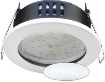 Влагозащищенный встраиваемый светильник IP65 . 1*GX53, 15W, 220, Белый матовый. Ecola FQ5365ECB