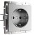 Розетка с заземлением IP20 16A Серебряный. Серебряный матовый. Werkel W1171065
