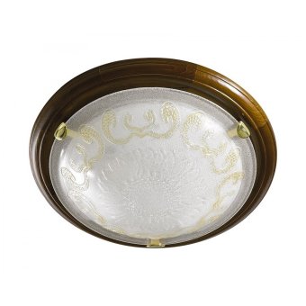 350 Sonex Светильник потолочный, 3*E27 100W 220V IP20. Орех/Золото