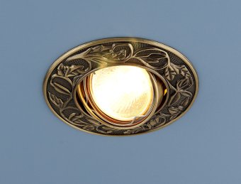 711 MR16 SB.(a032271).Elektrostandard. Встраиваемый светильник поворотный. Черненная бронза,круг.1*G