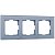 Рамка на 3 поста Серый стекло Werkel Favorit W0031115