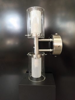 KS-AzurK2-72 Brilum Влагозащищенный накладной светильник, 2*G9 40W 230V IPIP44. Сатин хром