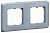 773692. Legrand. Cariva (жемчужный-серый). Рамка на 2-поста. не горючий пластик