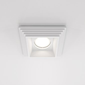 DL005-1-01-W. Maytoni. Gyps Modern. Гипсовый встраиваемый светильник MR16. GU10 . Белый