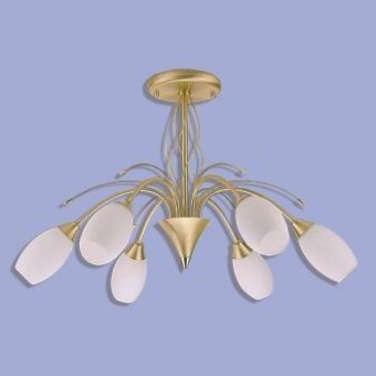 CL108162. CitiLux. Люстра  6*E14  60W 220V. матовое золото белый